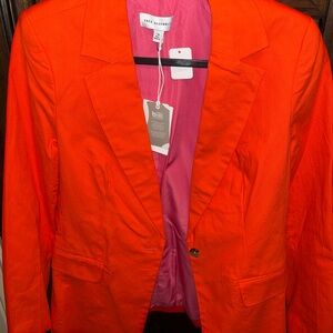 Freestyle Orange Blazer with Pink Lining